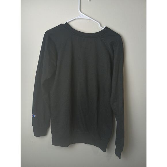 Champion Crewneck Sweatshirt Women Size XL Black pull on Logo - Picture 4 of 5